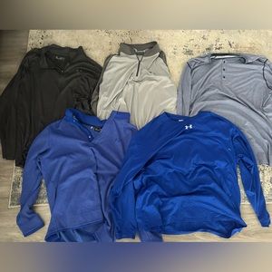 Bundle of Under Armour long sleeve shirts, quarter zips, and Henley’s. 3XL, XXXL